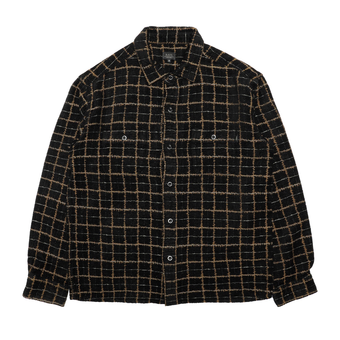 Rats Moleskin Check Shirt Black