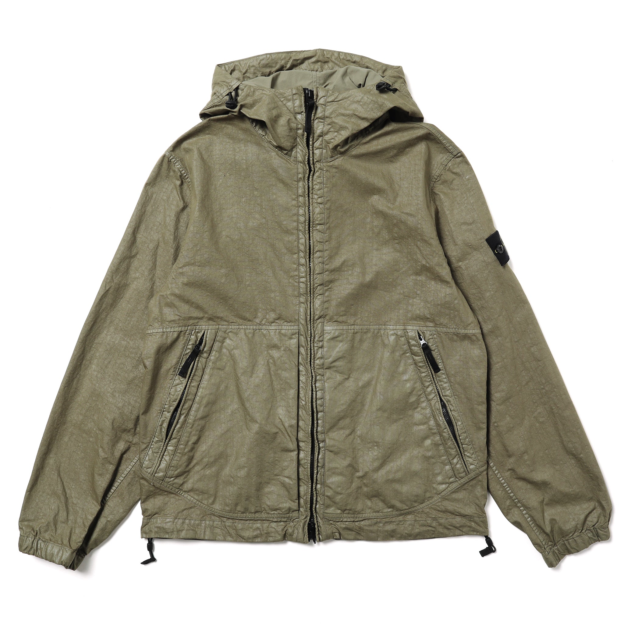 ジャケット・アウター STONE  PANNO JACKET L1S154100053S0069-V005G] Stone Island Organic-Look Nylon Panama-TC