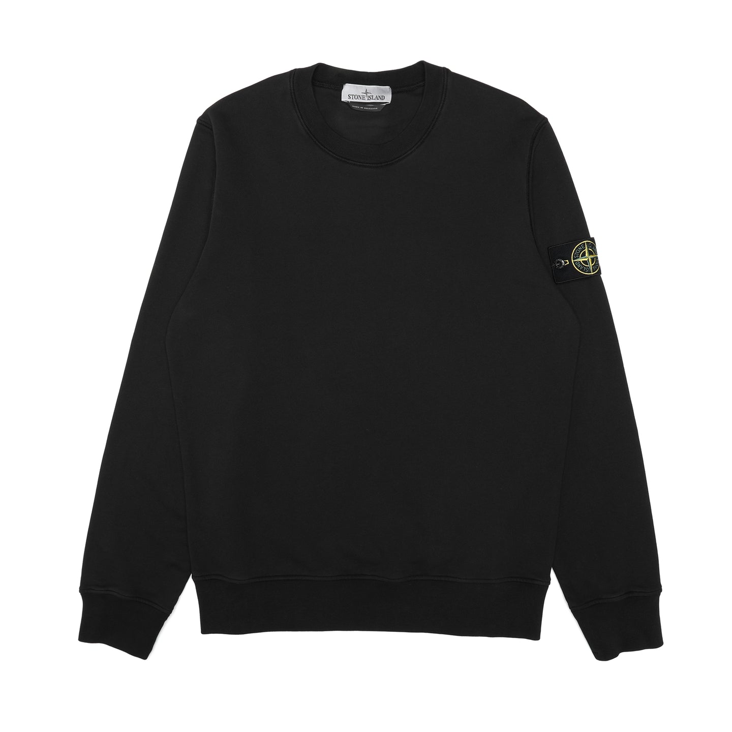 Stone Island Cotton Fleece Crewneck Sweatshirt Black