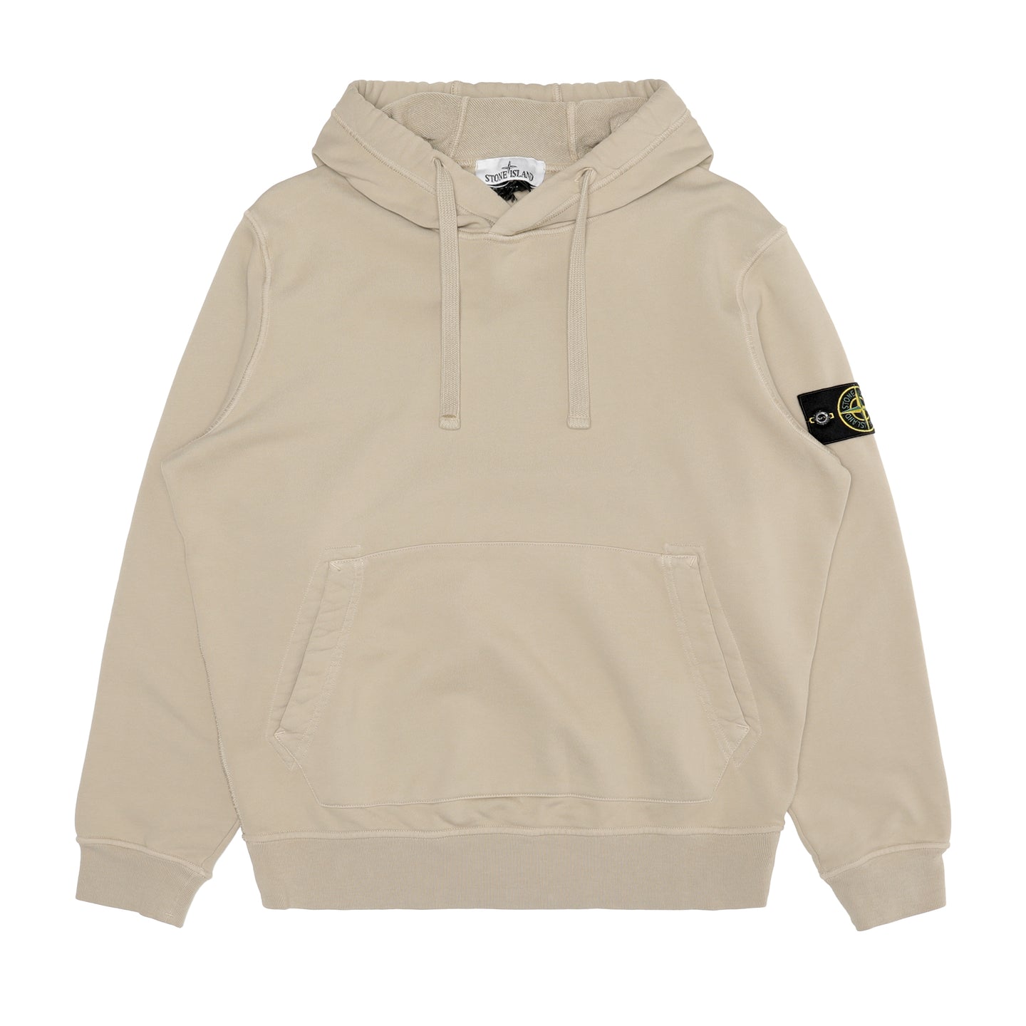 Stone Island Organic Cotton Fleece Hooded Sweatshirt Desert Sand