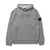 Stone Island Organic Cotton Fleece Hooded Sweatshirt Melange Grey