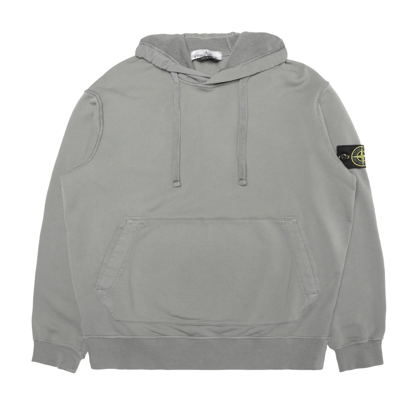 Stone Island Organic Cotton Fleece Hooded Sweatshirt Cement Gray