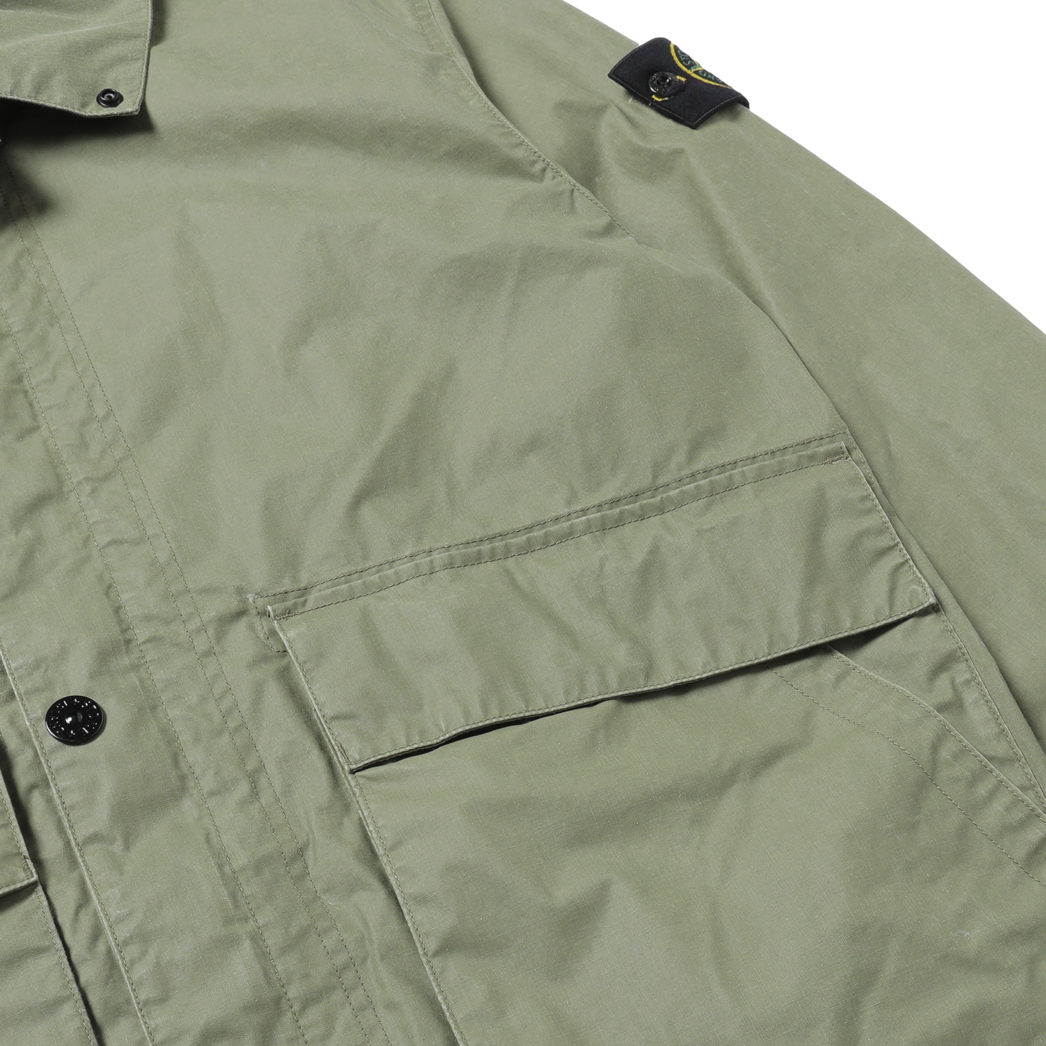 L1S15410054S0290-V005G] Stone Island Waxed Pigment Cotton Tela
