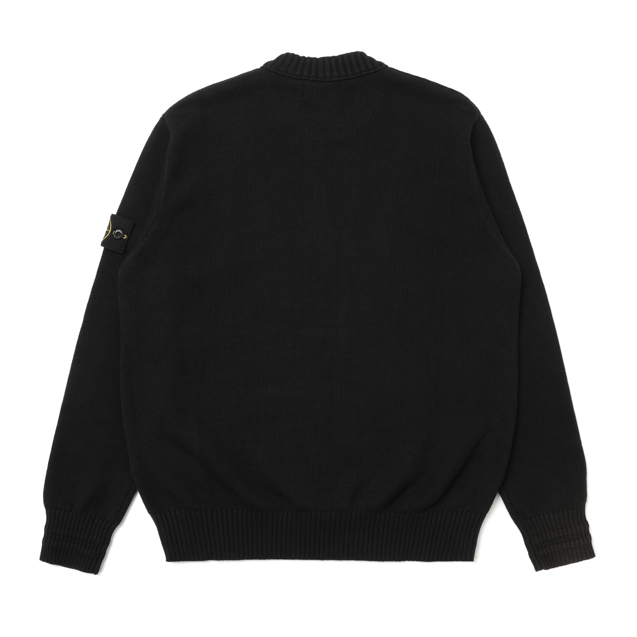 506A2 V0029 Stone Island Knit Crewneck Sweater Black The Darkside Initiative