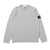 Stone Island Micro Stitched Soft Organic Cotton Crewneck Sweatshirt Melange Pearl Grey