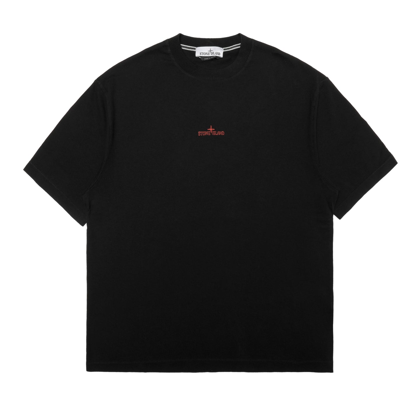 Stone Island Combed Organic Cotton Jersey T-Shirt Black