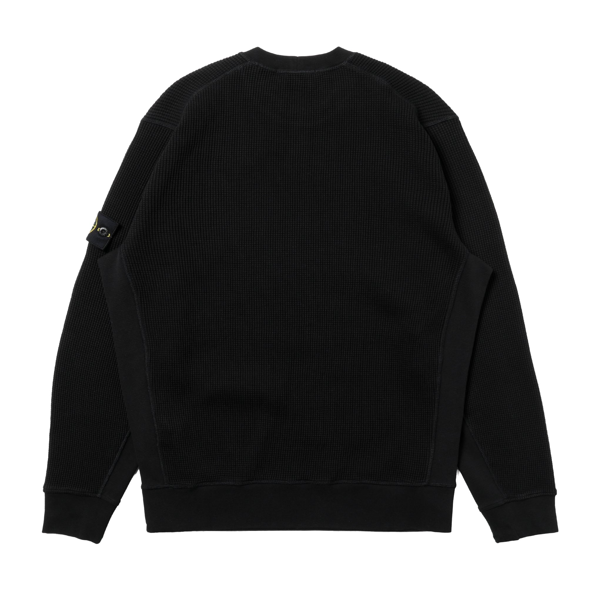 【認証済】STONE  22SS コットンニット 黒 XL StoneIsland-Shirt-LS-Waffle-