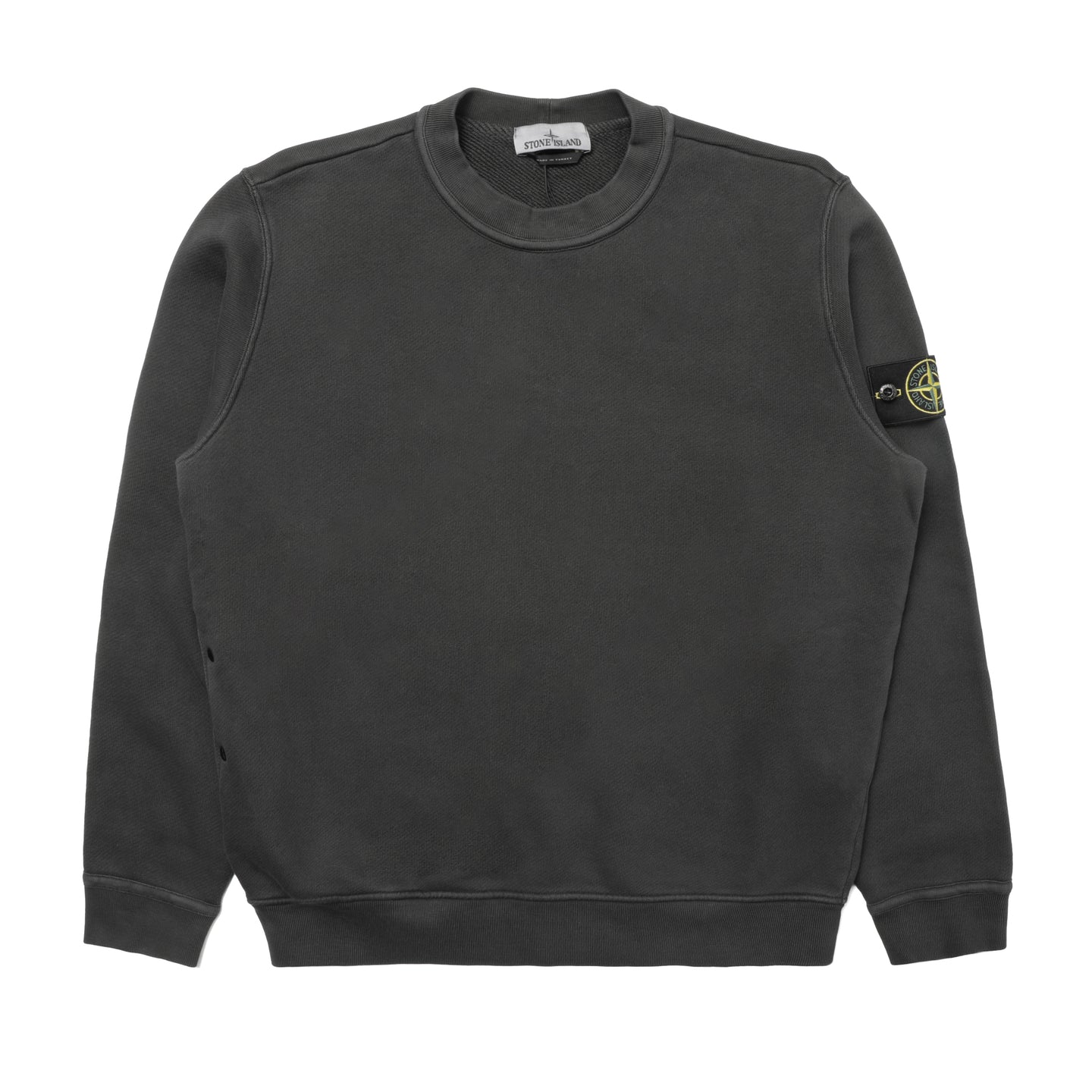 61241 V0162 Stone Island Diagonal Fleece Sweatshirt Lead Grey The Darkside Initiative