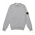 Stone Island Soft Cotton Knit Crewneck Sweater Melange Dark Grey