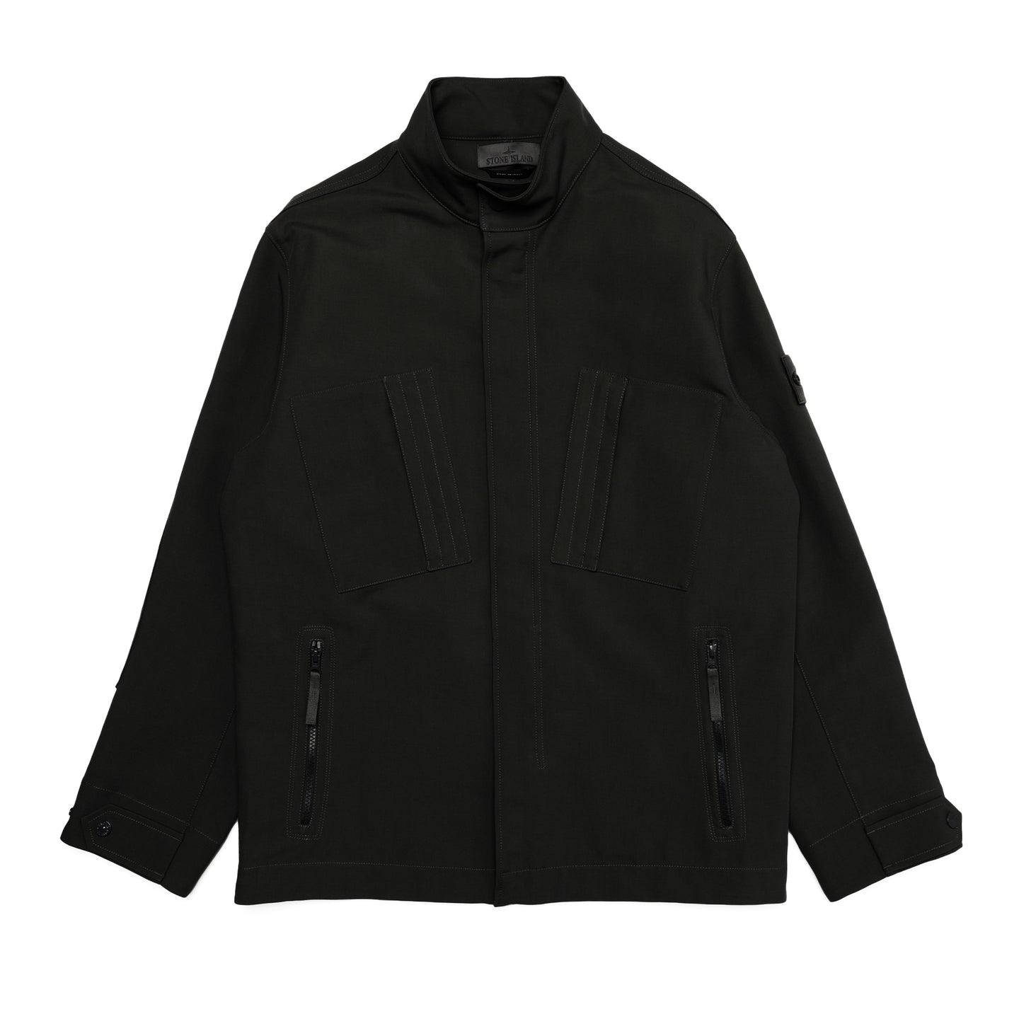 Stone Island Ghost Piece Gabardine Doppio Jacket Black