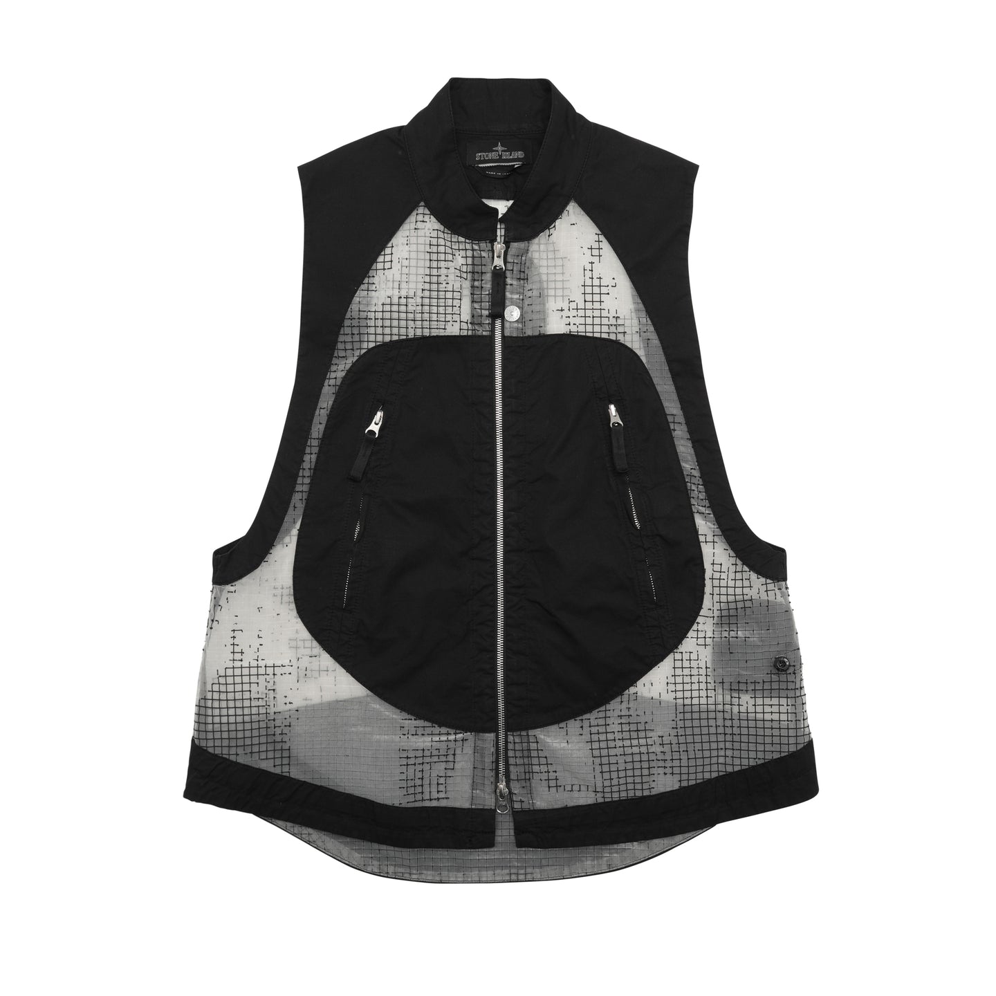 Stone Island Shadow Project Distorted Ripstop Organza-TC Vest Black
