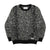 Wacko Maria Leopard Mohair Crewneck Sweater Gray