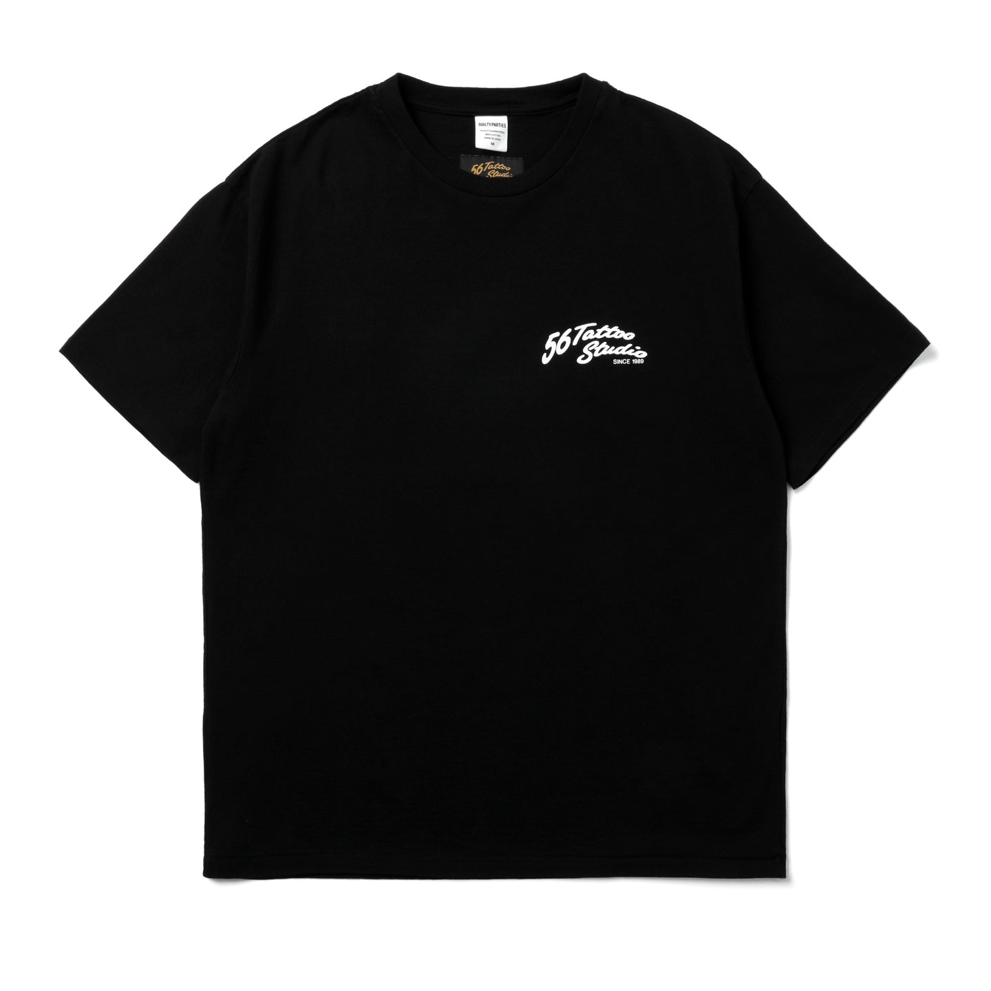 Wacko Maria X 56 Tattoo Studio Washed Heavy Crewneck T-Shirt Black