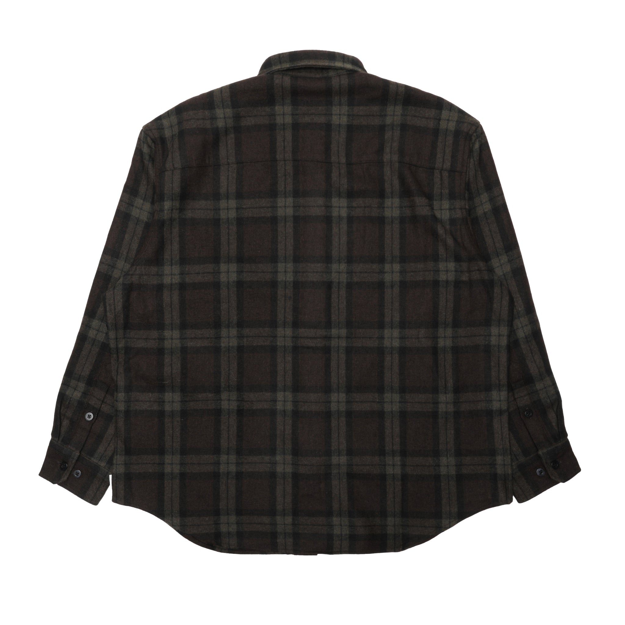 252TQDT-SHM03] WTAPS TXT 01 LS WOPL Tweed Shirt (Olive Drab) – The