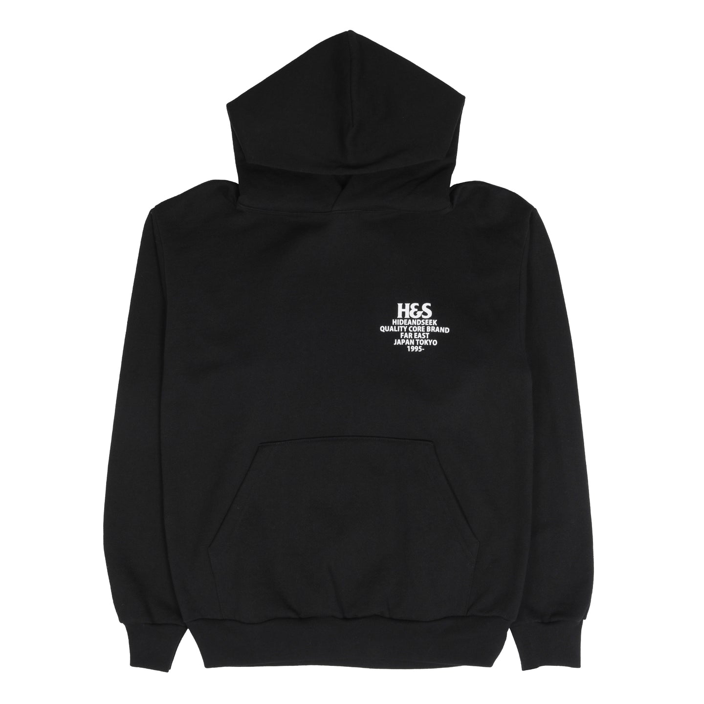 Hide and Seek Logo Hooded Sweatshirt Black