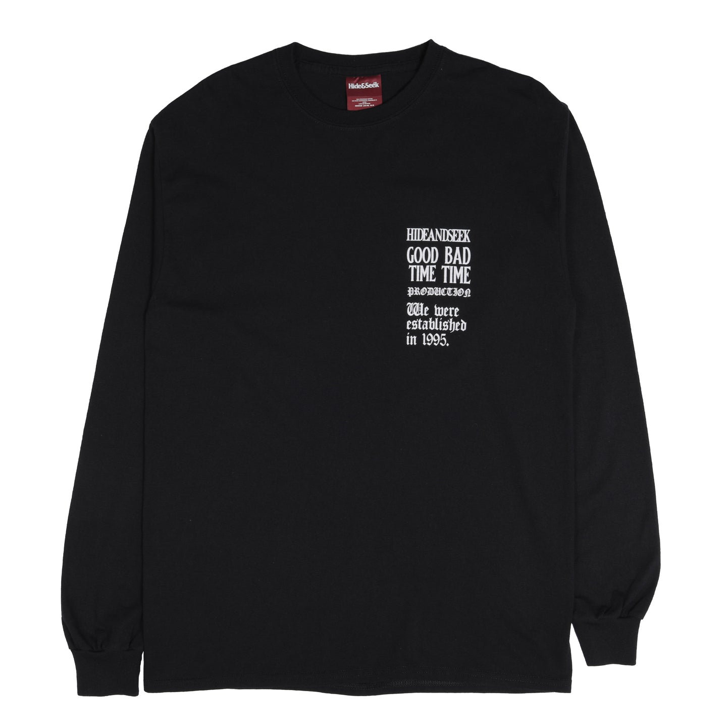 Hide and Seek Twoface L/S T-Shirt Black