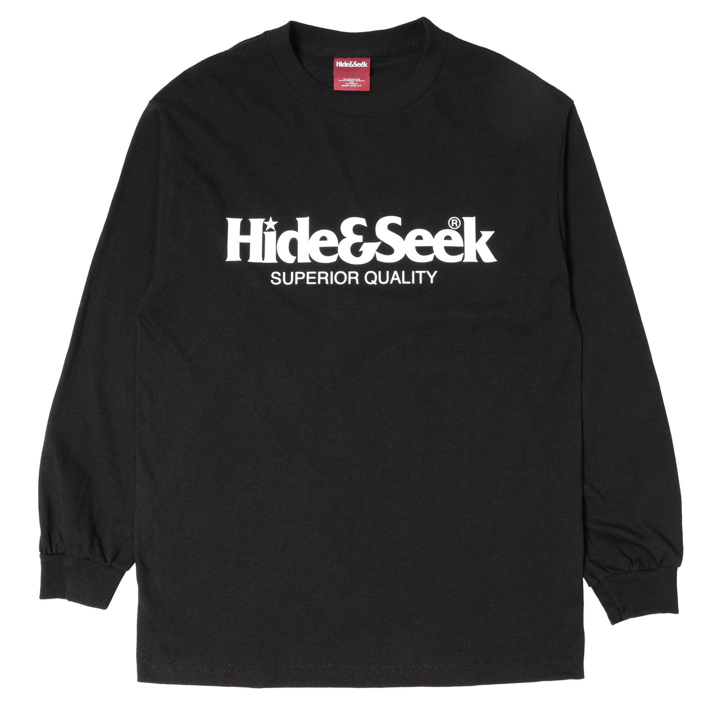 Hide and Seek Logo L/S T-Shirt Black