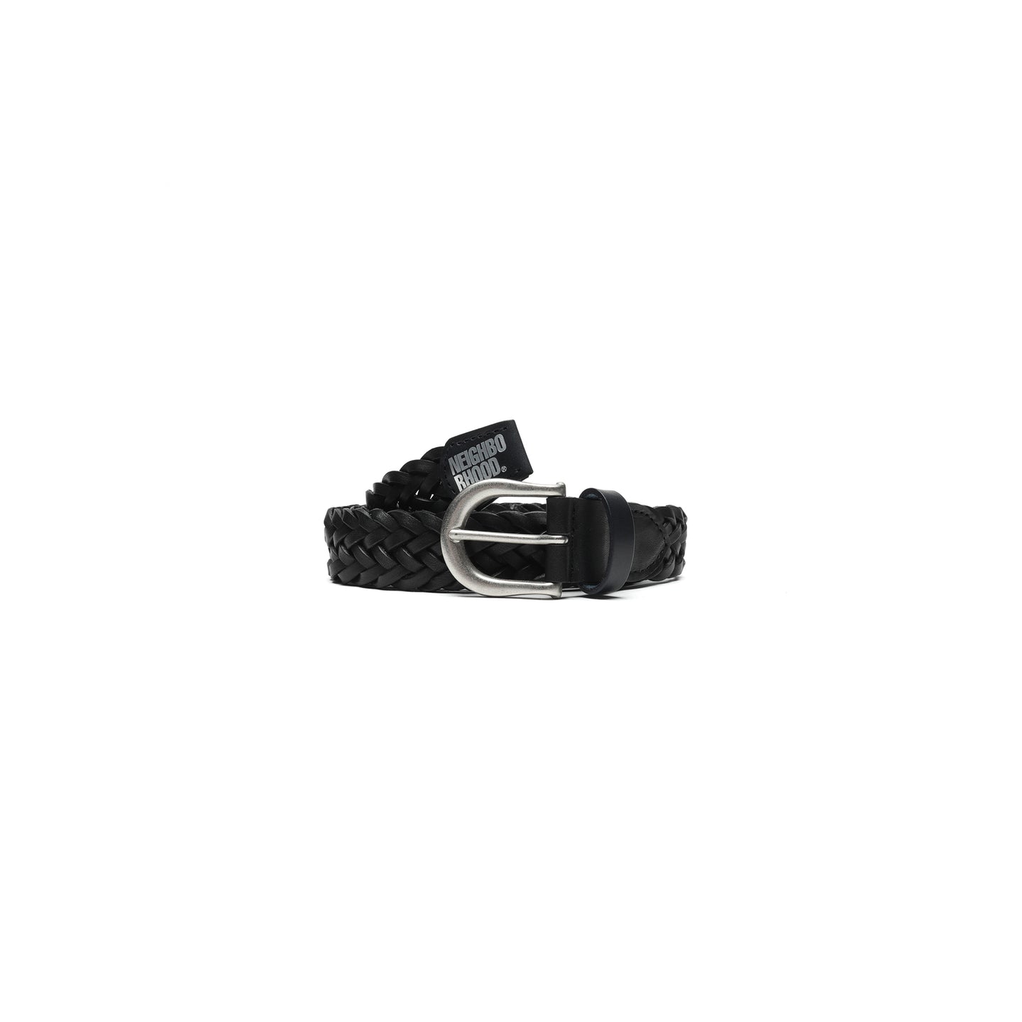 Neighborhood Leather Mesh Belt Black