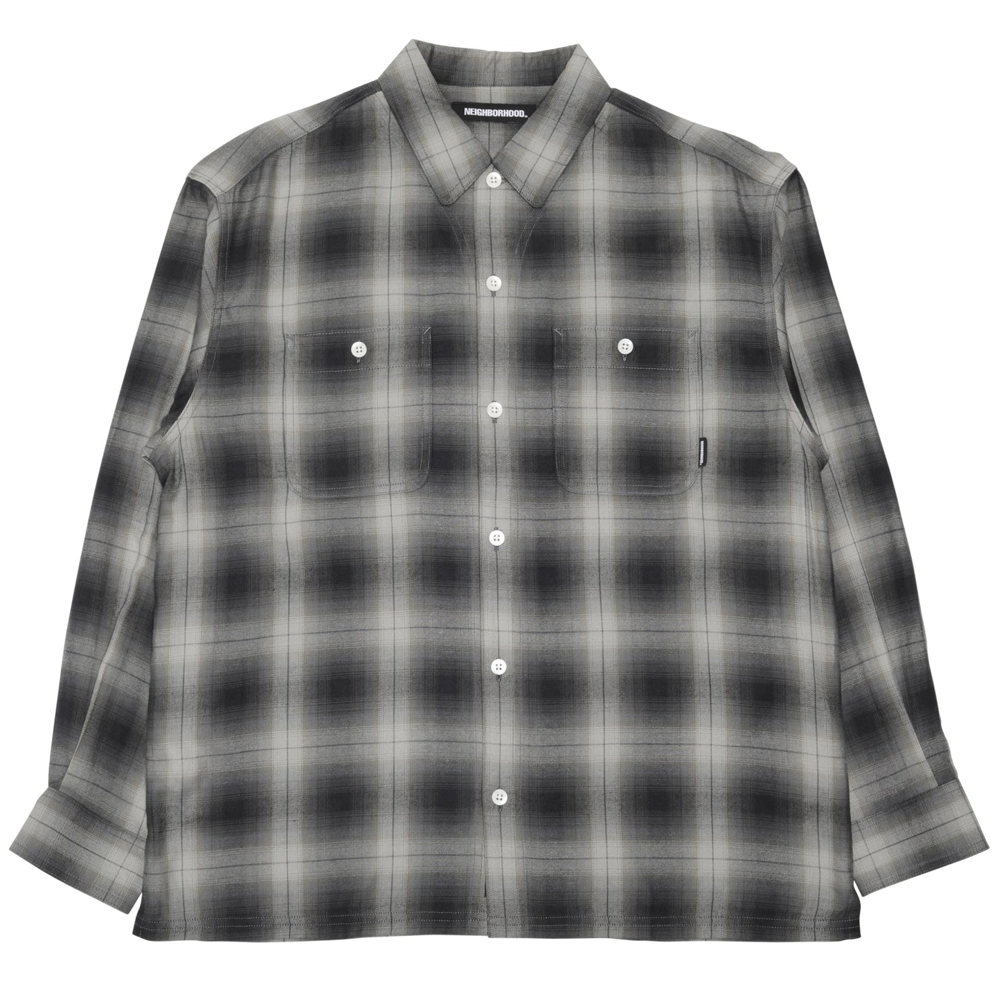 Neighborhood CR Check L/S Shirt Black