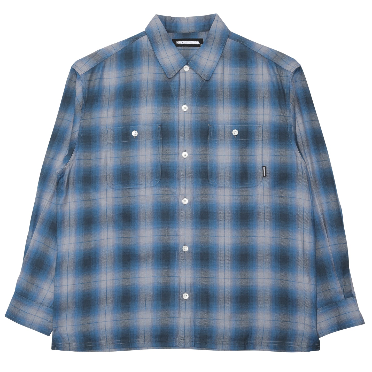 Neighborhood CR Check L/S Shirt Blue