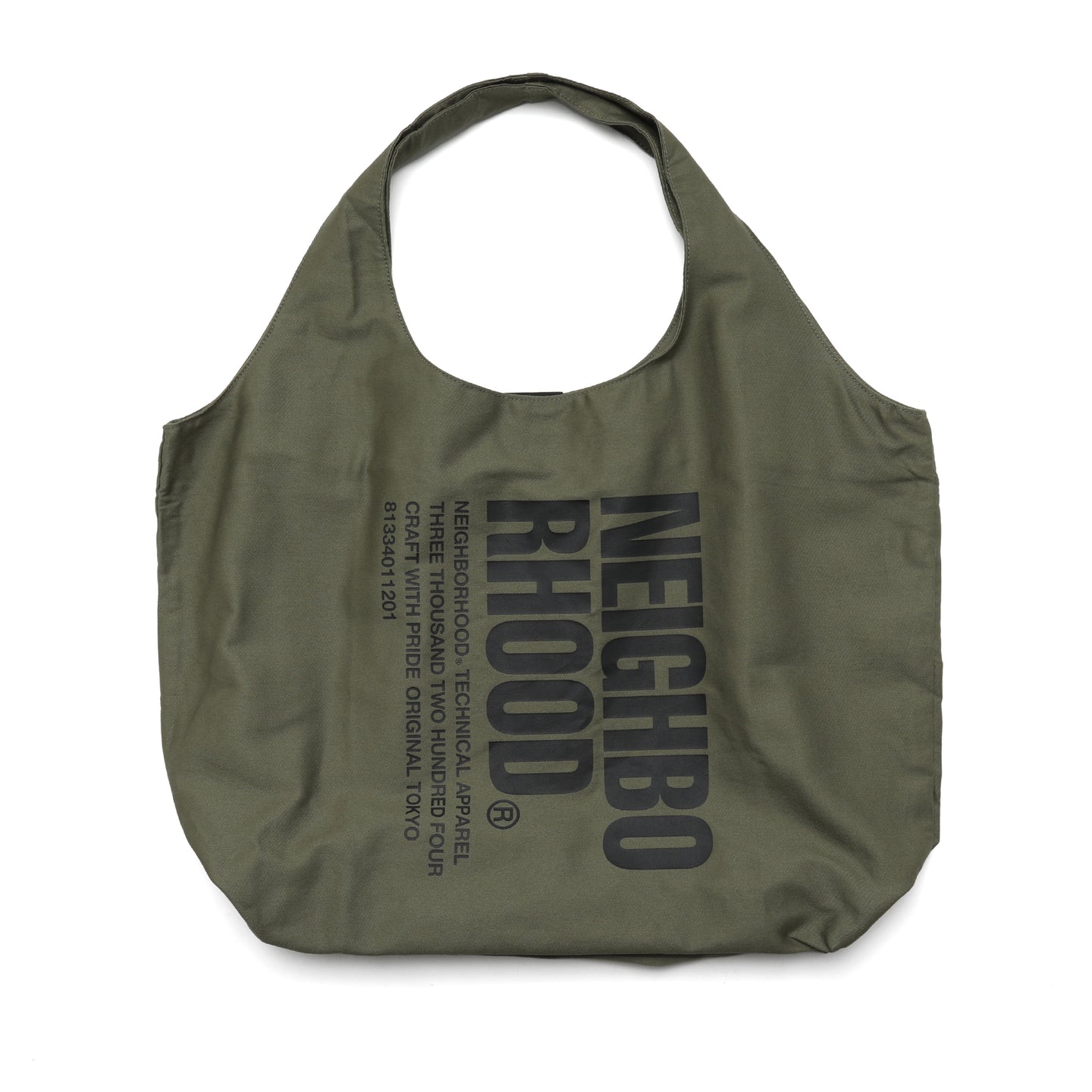 NEIGHBORHOOD CANVAS TOTE BAG OLIVE-