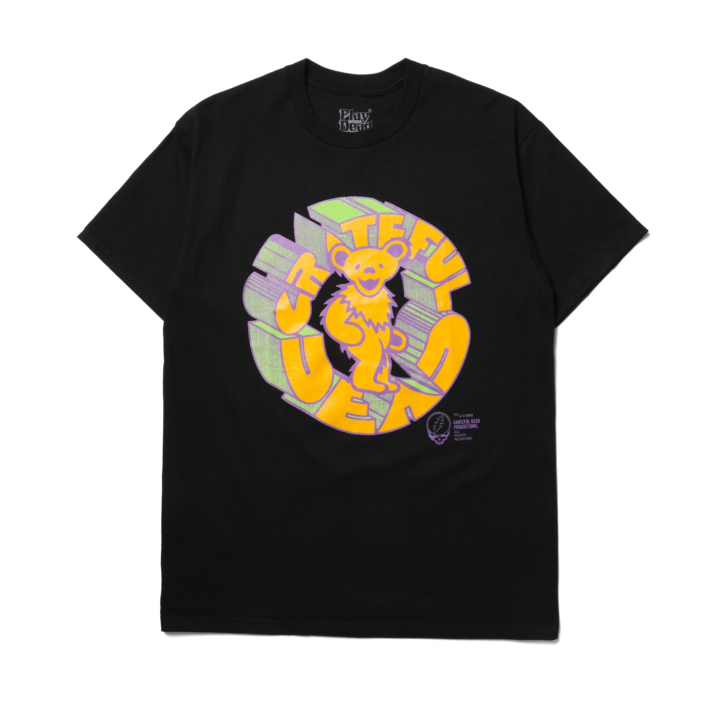 Play Dead 3D Bear T-Shirt Black