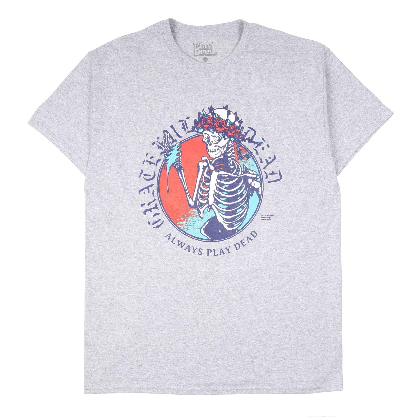 Play Dead Melting Bolt T-Shirt Grey