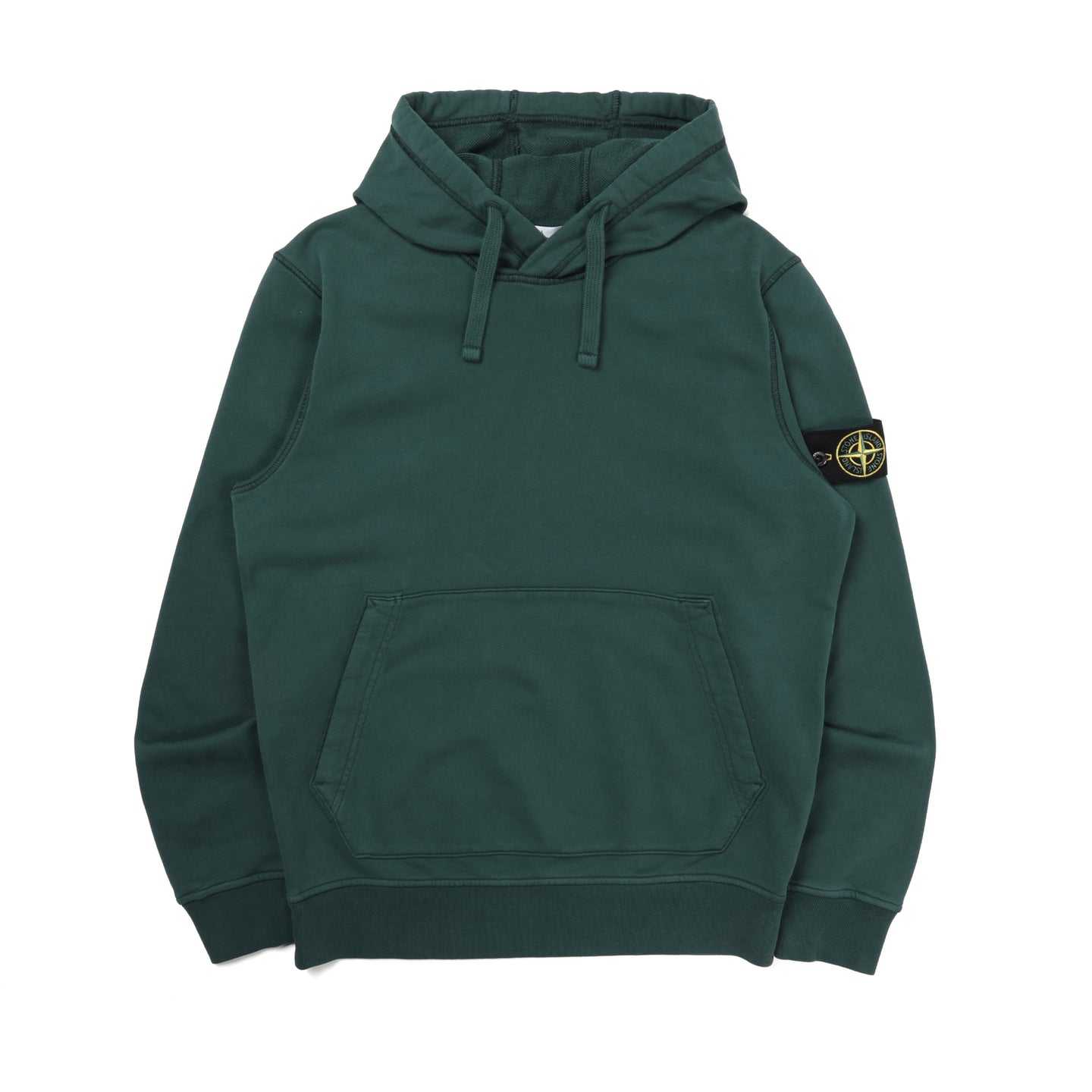 Stone Island Cotton Fleece Hooded Sweatshirt Bottle Green