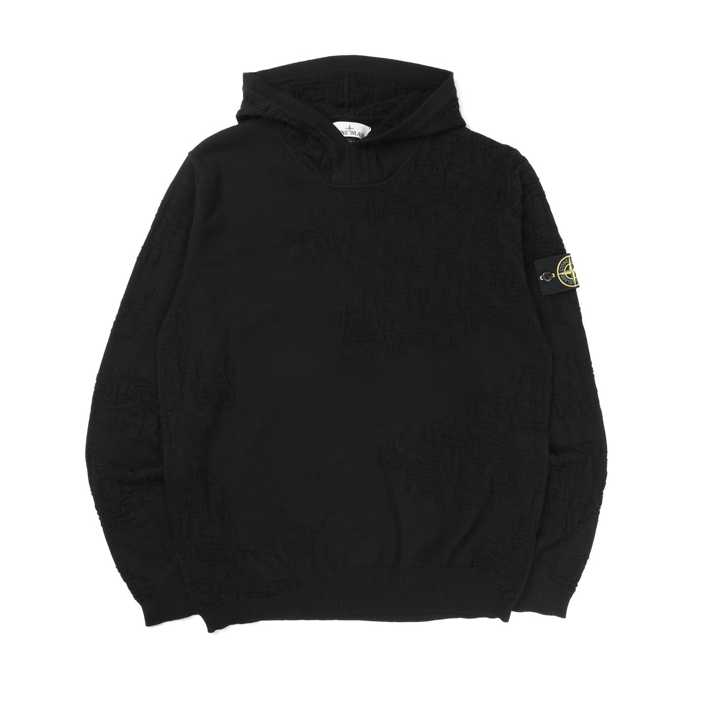 Stone Island Knit Hooded Sweater Black