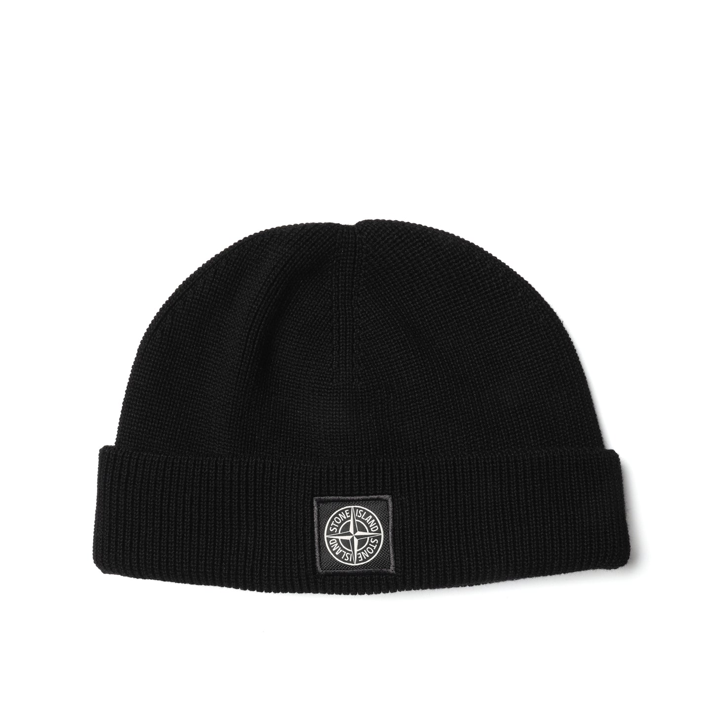Stone Island Ribbed Beanie Black