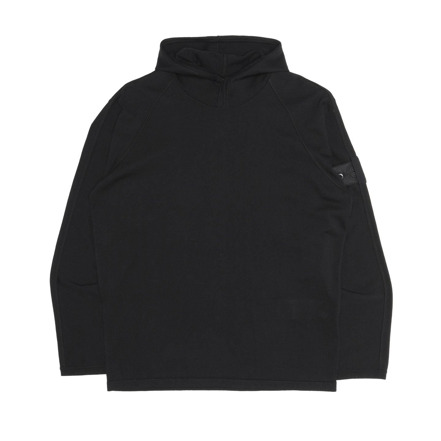 Stone Island Shadow Project Light Cotton Hooded Knit Sweater Black